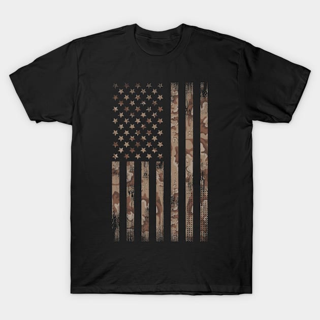 Camo Desert Flag US Flag T-Shirt by I AM THE STORM